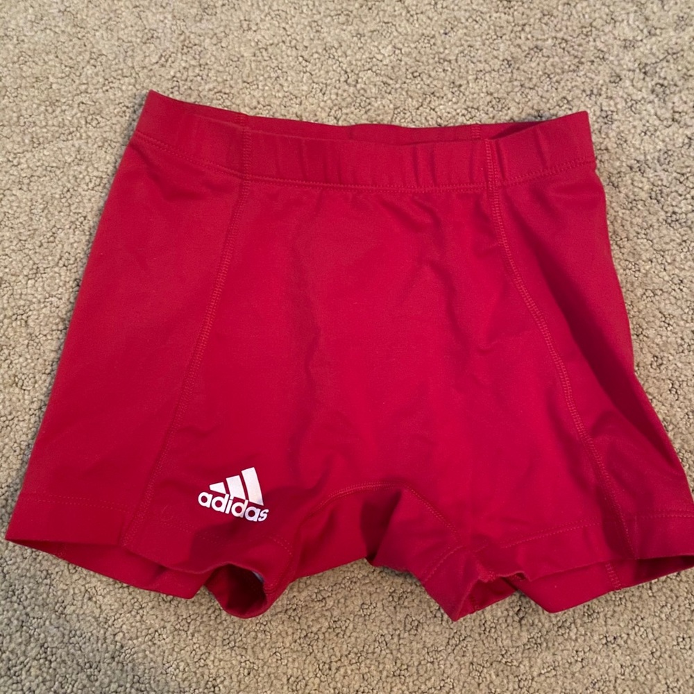 Adidas Red Spandex Shorts Size S